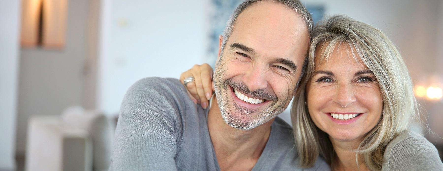 older couple smiling after the dentist in narre warren