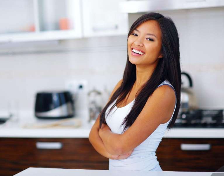 girl happy with her new veneers in narre warren vic